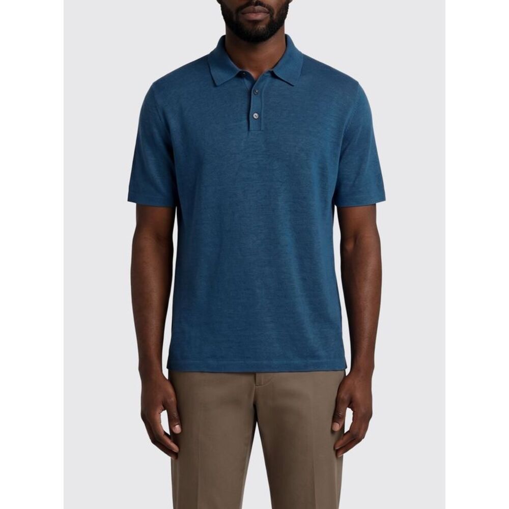 Roberto Collina Polo Shirt Men Teal
